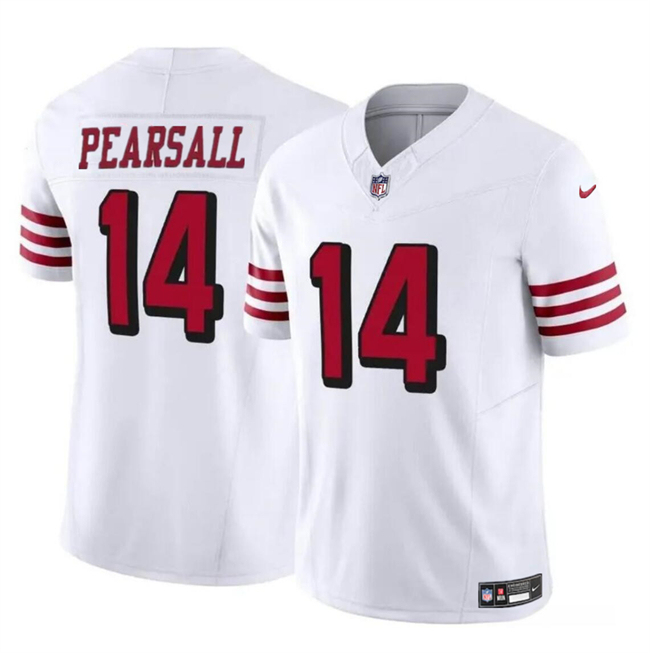 Men's San Francisco 49ers #14 Ricky Pearsall New White 2024 Draft F.U.S.E. Vapor Untouchable Limited Football Stitched Jersey
